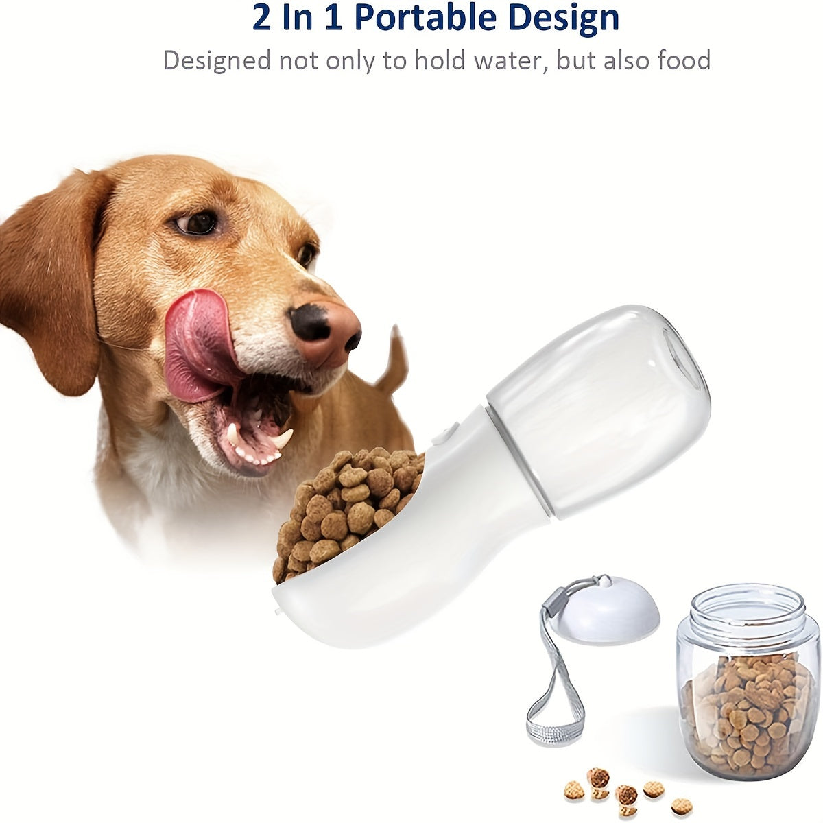 Dog drinking from leak-proof portable water dispenser