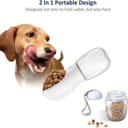 Dog drinking from leak-proof portable water dispenser